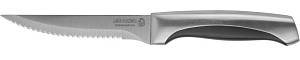 Нож LEGIONER "FERRATA" для стейка, рукоятка с металлическими вставками, лезвие из нержавеющей стали, 110мм 47946
