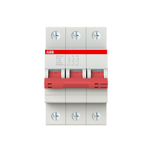 Рубильник модульный 3П ABB SHD203/16 красный рычаг 2CDD273111R0016